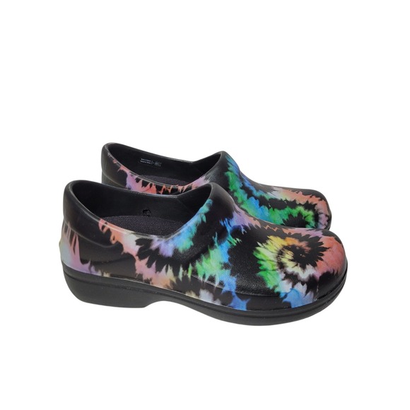 CROCS Shoes - Crocs Neria Pro II‎ Work Clogs Womens Size 6 Black Tie Dye Slip Resistant 205385